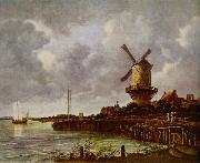 Jacob van Ruisdael Tower Mill at Wijk bij Duurstede, Netherlands, Spain oil painting artist
